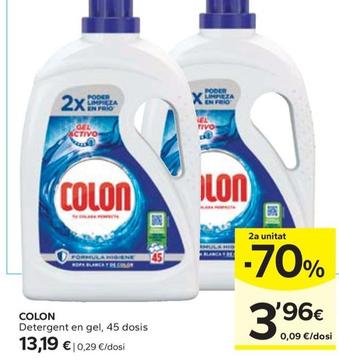 Oferta de Colon - Detergent En Gel por 13,19€ en Caprabo
