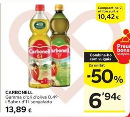 Oferta de Carbonell - Gamma D'oli D'oliva por 13,89€ en Caprabo
