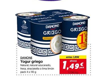 Oferta de Danone - Yogur Griego por 1,49€ en Hiper Usera