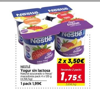 Oferta de Nestlé - Yogur Sin Lactosa por 1,99€ en Hiper Usera