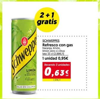 Oferta de Schweppes - Refresco Con Gas por 0,95€ en Hiper Usera