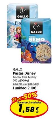 Oferta de Gallo - Pastas Disney por 2,1€ en Hiper Usera