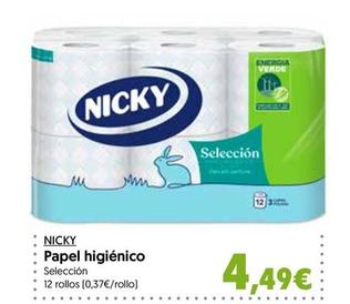 Oferta de Nicky - Papel Higiénico por 4,49€ en Hiper Usera