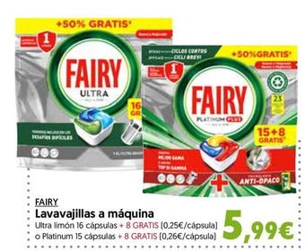 Oferta de Fairy - Lavavajillas A Maquina por 5,99€ en Hiper Usera