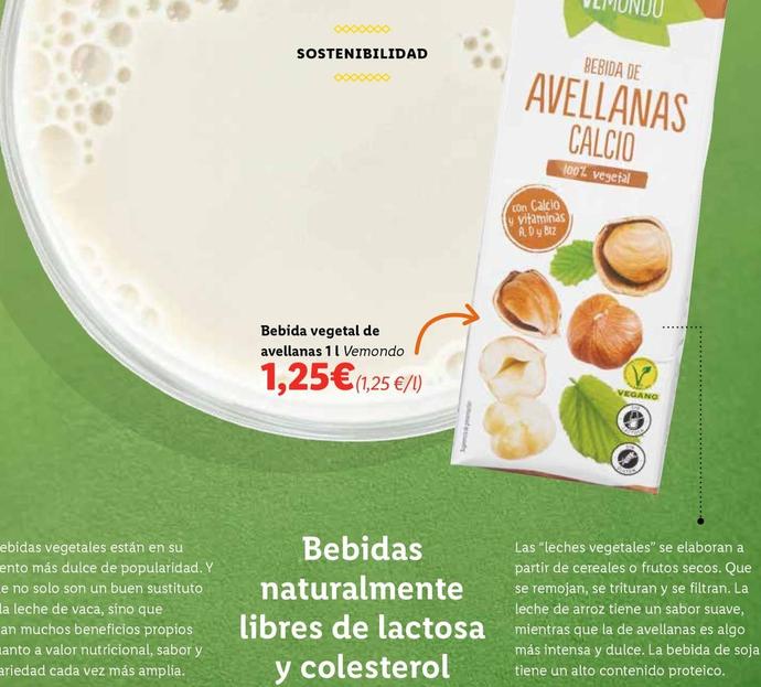 Oferta de Vemondo - Bebida Vegetal De Avellanas por 1,25€ en Lidl