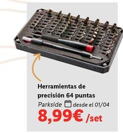 Oferta de Parkside - Herramientas De Precision 64 Puntas por 8,99€ en Lidl