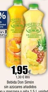 Oferta de Don Simón - Bebida Sin Azúcares por 1,95€ en Froiz
