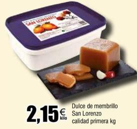 Oferta de San Lorenzo - Dulce De Membrillo Calidad Primera por 2,15€ en Froiz
