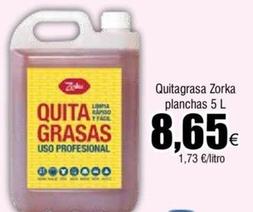 Oferta de Zorka - Quitagrasa Planchas 5 L por 8,65€ en Froiz