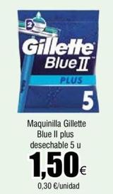 Oferta de Gillette - Maquinilla Blue Ii Plus Desechable 5 U por 1,5€ en Froiz