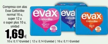 Oferta de Eva - Compresa Con Alas X Cottonlike Normal 16 U por 1,69€ en Froiz