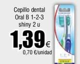 Oferta de Oral B - Cepillo Dental 1-2-3 Shiny 2 U por 1,39€ en Froiz