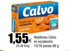 Oferta de Calvo - Mejillones En Escabeche por 1,55€ en Froiz