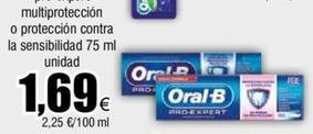 Oferta de Oral B - Crema Dental Pro-expert Multiprotección O Protección Contra La Sensibilidad por 1,69€ en Froiz