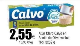 Oferta de Calvo - Atun Claro En Aceite De Oliva Vuelca Facil por 2,55€ en Froiz