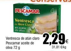 Oferta de Pescamar - Ventresca De Atun Claro Aceite De Oliva por 2,29€ en Froiz