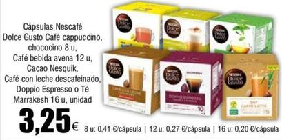 Oferta de Nescafé - Cápsulas Dolce Gusto Café Cappuccino por 3,25€ en Froiz