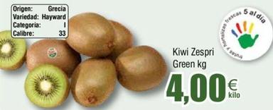 Oferta de Kiwi Zespri Green por 4€ en Froiz