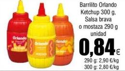 Oferta de Orlando - Barrilito Ketchup / Salsa Brava / Mostaza por 0,84€ en Froiz