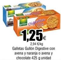 Oferta de Gullón - Galletas Digestive Con Avena Y Naranja / Avena Y Chocolate por 1,25€ en Froiz