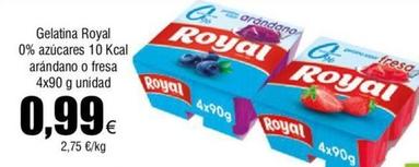 Oferta de Royal - Gelatina 0% Azúcares 10 Kcal Arándano O Fresa por 0,99€ en Froiz