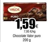 Oferta de Valor - Chocolate Puro por 1,59€ en Froiz