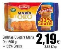 Oferta de Cuétara - Galletas María Oro por 2,19€ en Froiz