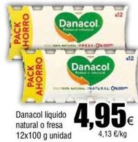 Oferta de Danone - Danacol Líquido Natural / Fresa por 4,95€ en Froiz