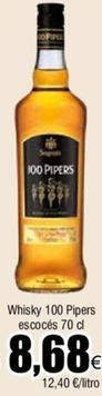 Oferta de 100 Pipers - Whisky por 8,68€ en Froiz