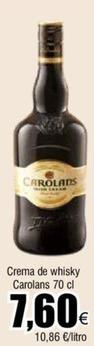 Oferta de Carolans - Crema De Whisky por 7,6€ en Froiz
