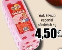 Oferta de Elpozo - York Especial Sandwich por 4,5€ en Froiz