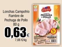 Oferta de Campofrío - Lonchas Fiambre De Pechuga De Pollo por 0,63€ en Froiz
