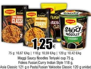 Oferta de Maggi - Saucy Noodles Teriyaki por 1,25€ en Froiz