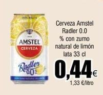 Oferta de Amstel - Cerveza Radler 0.0 % Con Zumo Natural De Limón por 0,44€ en Froiz
