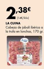 Oferta de Cabeza de jabalí por 2,38€ en Supermercados Lupa