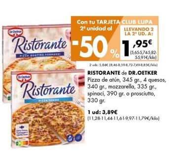 Oferta de Pizza por 3,89€ en Supermercados Lupa