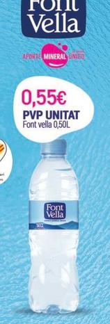 Oferta de Agua por 0,55€ en Valvi Supermercats