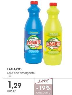 Oferta de Lejía por 1,29€ en Supermercados Plaza
