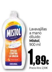 Oferta de Mistol - Lavavajillas A Mano Diluido por 1,89€ en Unide Market