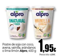 Oferta de Alpro - Postre De Soja Con Coco Avena , Vanillas, Arandanos O Lima-limon por 1,95€ en Unide Market