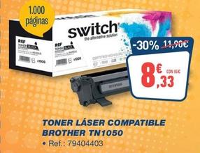 Oferta de Brother - Toner Laser Compatible Tn1050 por 8,33€ en Bureau Vallée