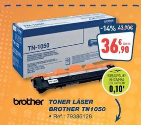 Oferta de Brother - Toner Laser Tn1050 por 36,9€ en Bureau Vallée