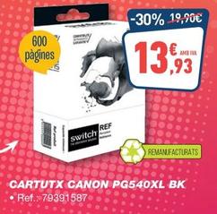 Oferta de Canon - Cartutx PG540XL BK por 13,93€ en Bureau Vallée