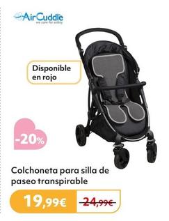 Oferta de Air Cuddle - Colchoneta Para Silla De Paseo Transpirable Antracita por 19,99€ en Prénatal