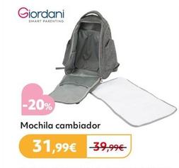 Oferta de Giordani - Mochila Cambiador por 31,99€ en Prénatal