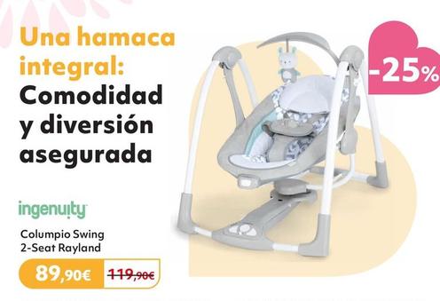 Oferta de Ingenuity - Columpio Swing 2- Seat Rayland por 89,9€ en Prénatal