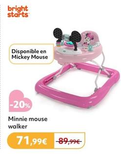 Oferta de Bright Stars - Minnie Mouse Walker por 71,99€ en Prénatal