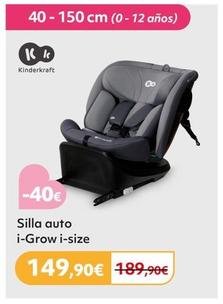 Oferta de Kinderkraft - Silla auto i-Grow i - size por 149,9€ en Prénatal