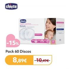 Oferta de Chicco - Pack 60 Discos por 8,89€ en Prénatal