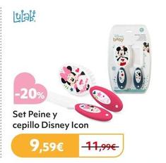 Oferta de Lulabi - Set Peine Y Cepillo Disney Icon por 9,59€ en Prénatal